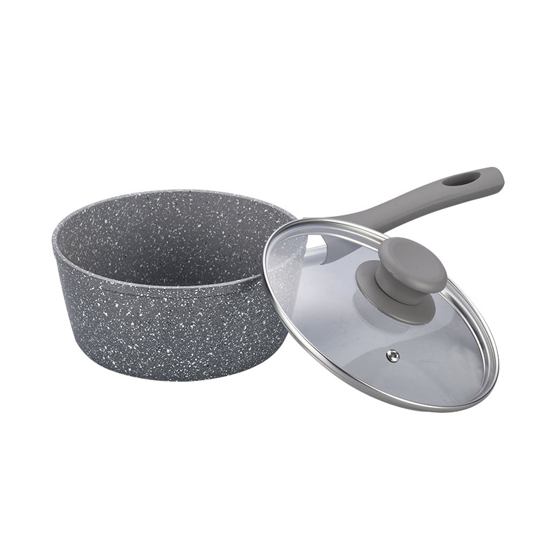 Grey Marble Soft Touch Cooking Pans Forged Cookware