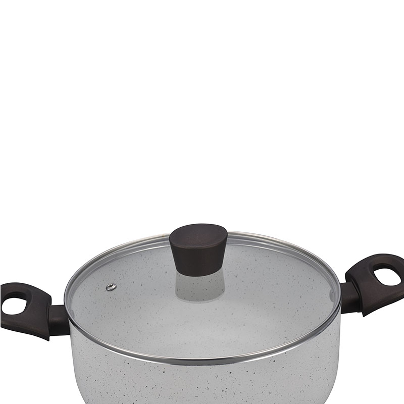 Grey Home Pan Non Stick Pressed Cookware with Lid