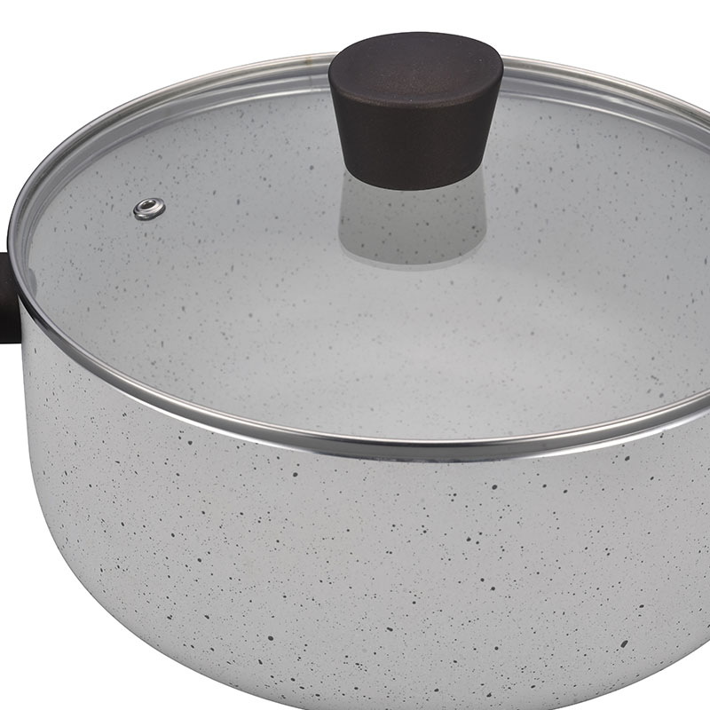 Grey Home Pan Non Stick Pressed Cookware with Lid