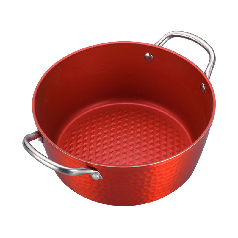 Hammered Stainless Steel Pots And Pans Set Forged Cookware