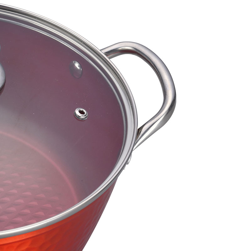 Hammered Stainless Steel Pots And Pans Set Forged Cookware