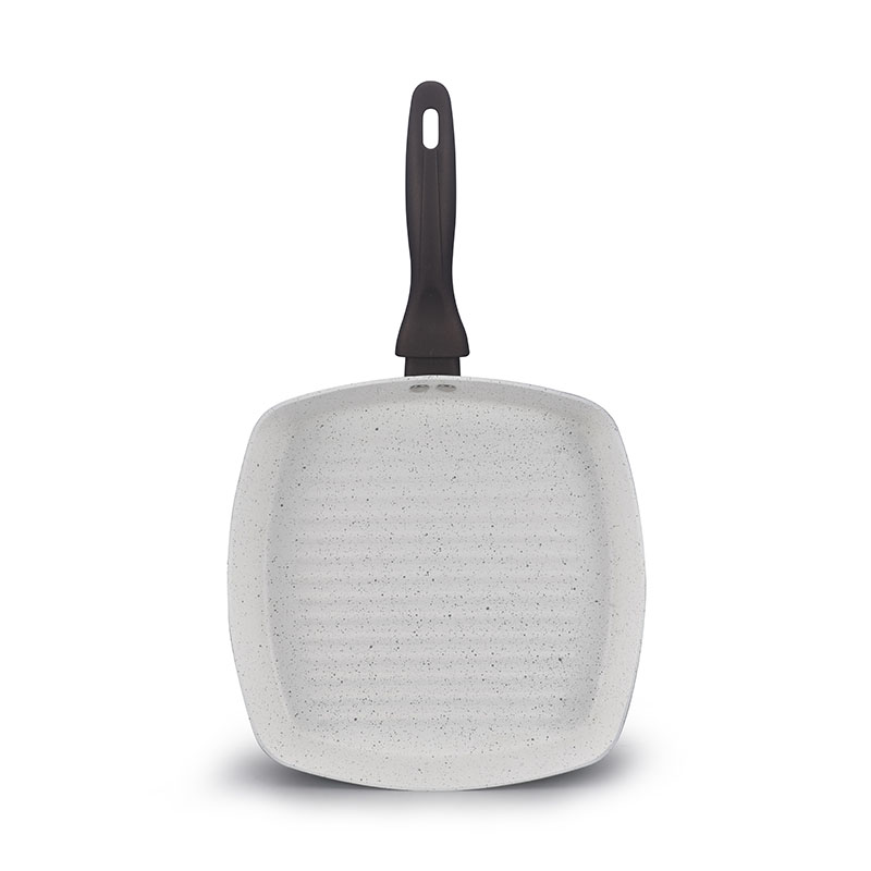 Grey Home Pan Non Stick Pressed Cookware with Lid