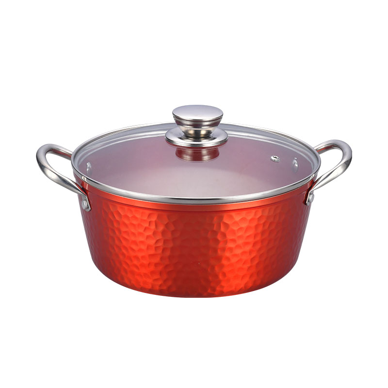 Hammered Stainless Steel Pots And Pans Set Forged Cookware