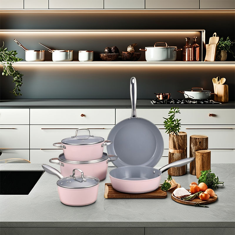 Stainless Steel Ceramic Pot Set Forged Cookware