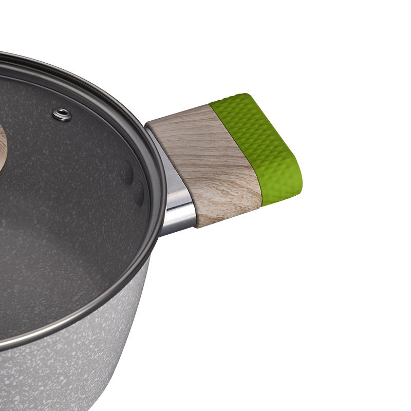 Kitchenware Set Marble Forged Cookware with Colorful Ornamental