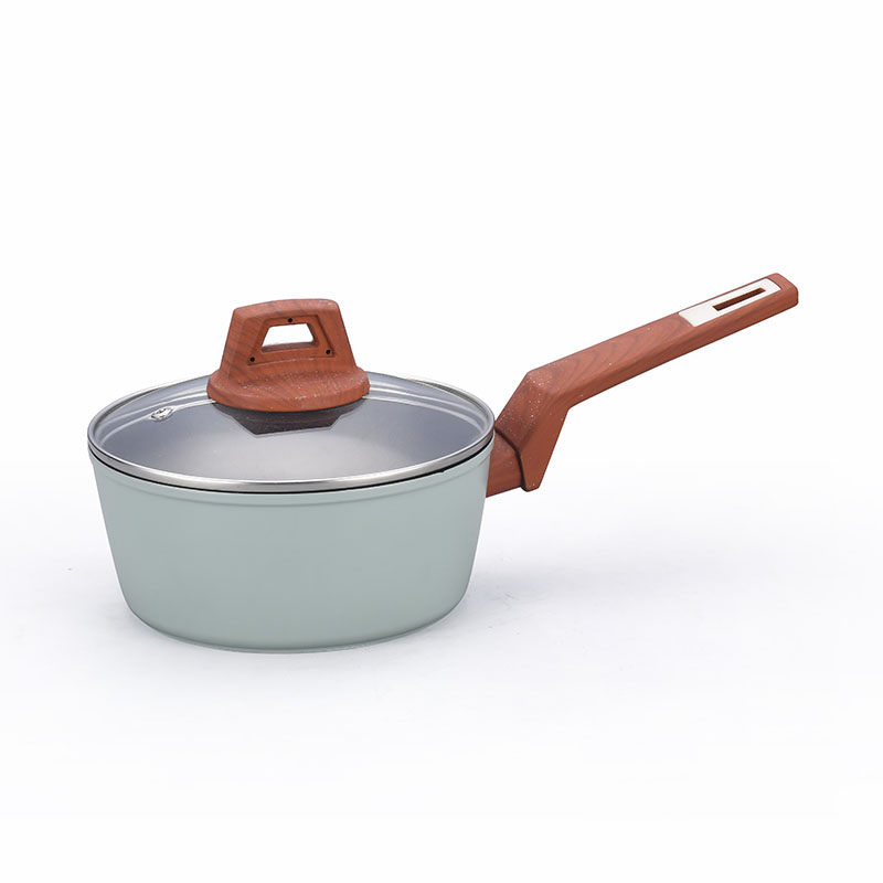 Wood Handle Aluminum Pots And Pans Forged Cookware