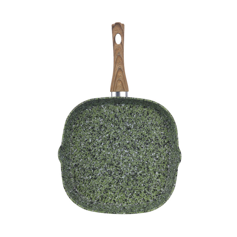 Marble Forged Non Stick Cookware with Wood Grain