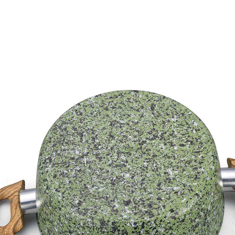 Marble Forged Non Stick Cookware with Wood Grain