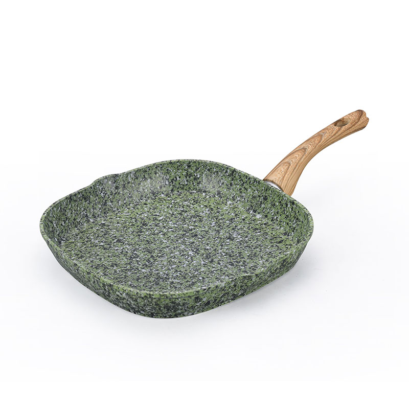 Marble Forged Non Stick Cookware with Wood Grain