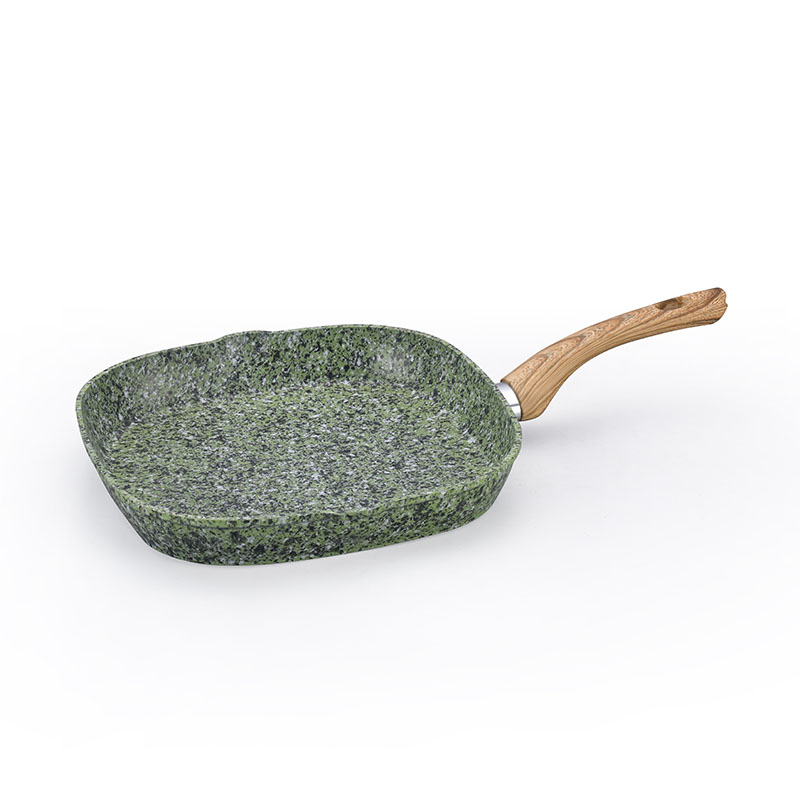 Marble Forged Non Stick Cookware with Wood Grain
