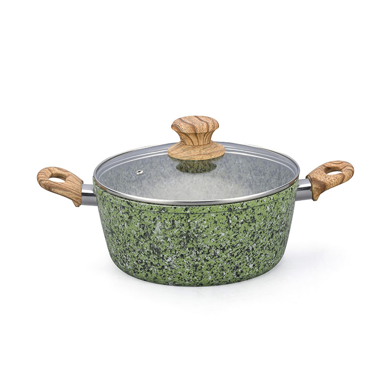 Marble Forged Non Stick Cookware with Wood Grain