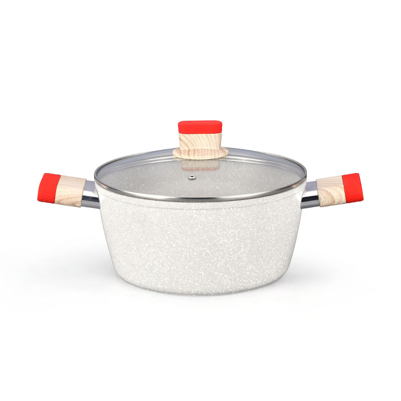 Kitchenware Set Marble Forged Cookware with Colorful Ornamental