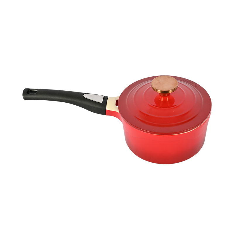 Red Ceramic Cooking Set Die Cast Cookware with Lid
