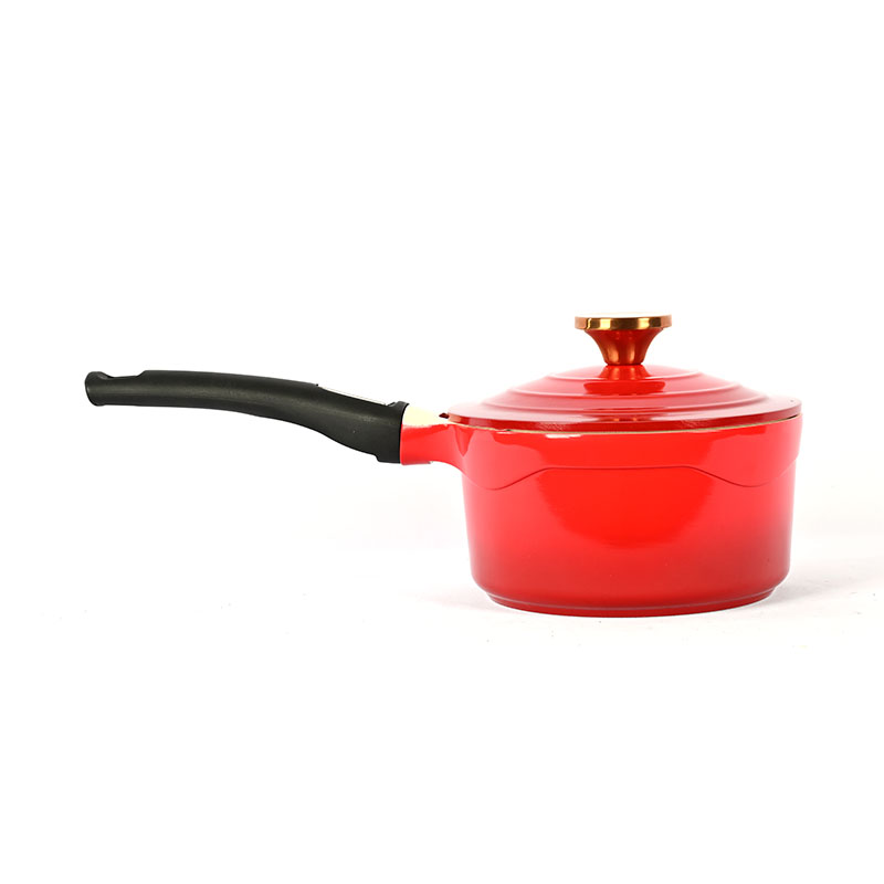Red Ceramic Cooking Set Die Cast Cookware with Lid