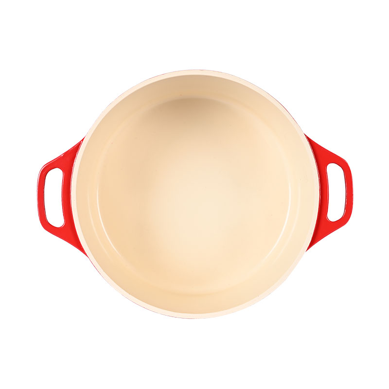 Red Ceramic Cooking Set Die Cast Cookware with Lid