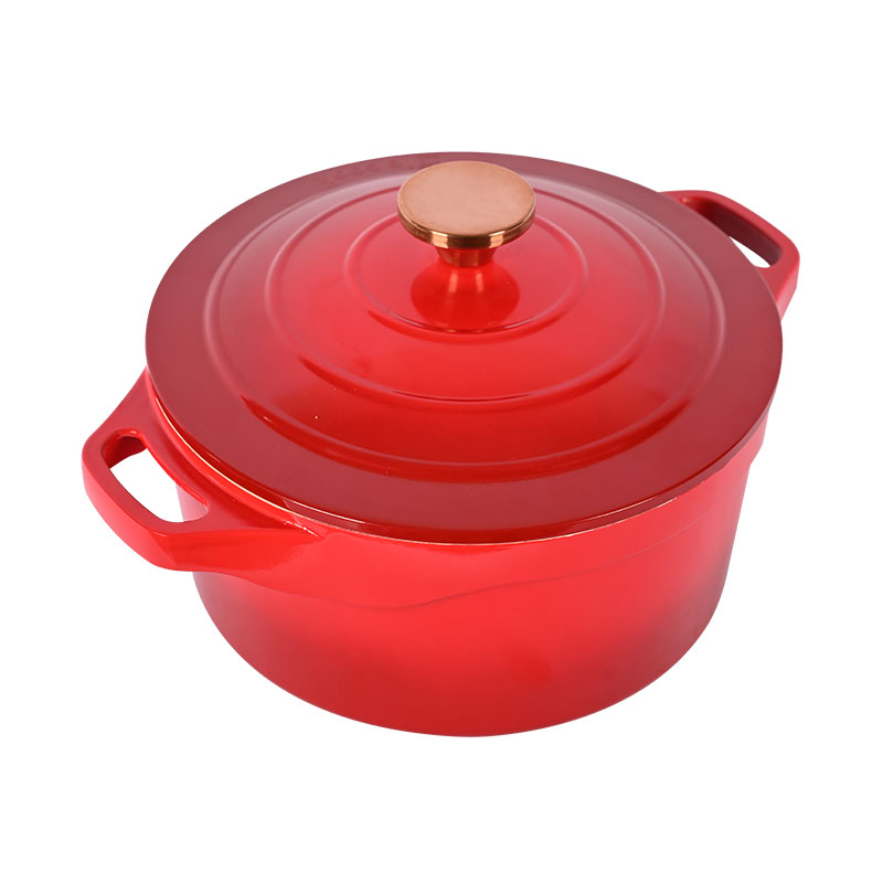 Red Ceramic Cooking Set Die Cast Cookware with Lid