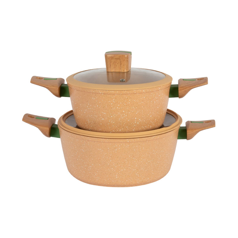 Light Brown Durable Construction Forged Cookware Sets