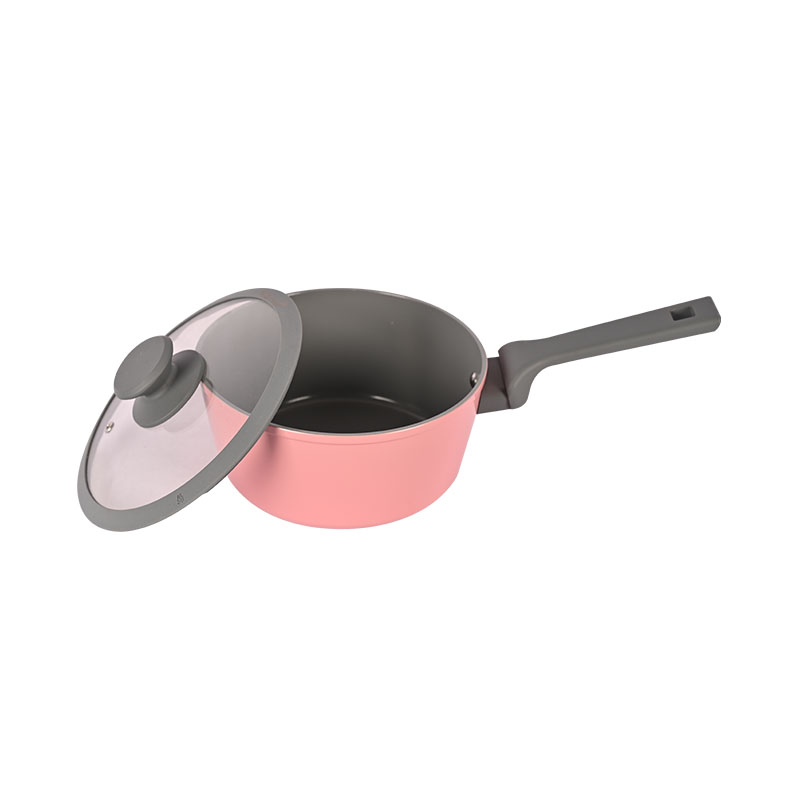 Telamon Pink & Grey Chic Ceramic Coating Forged Cookware Set