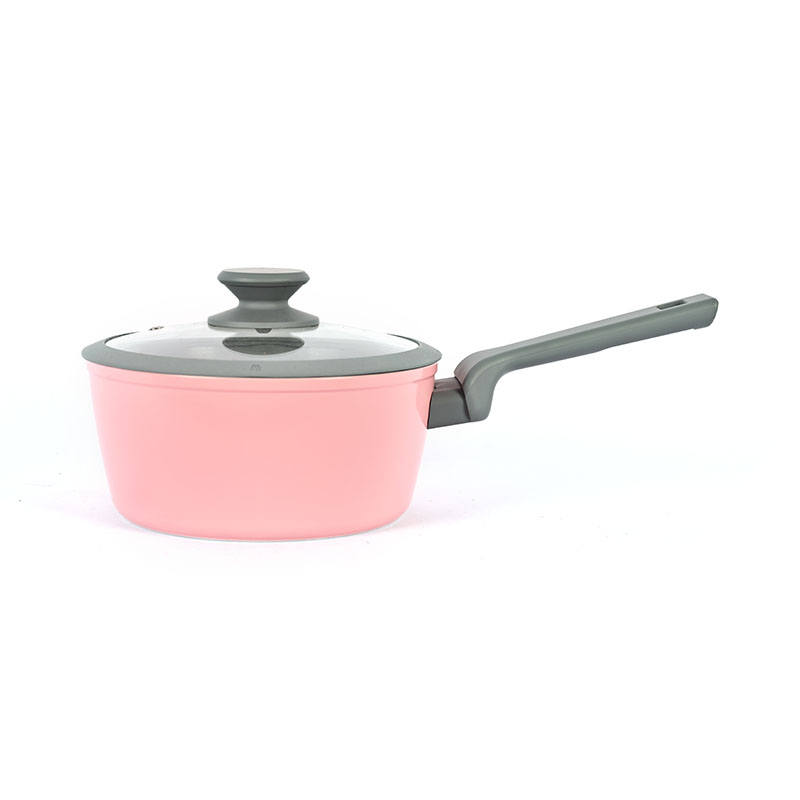 Telamon Pink & Grey Chic Ceramic Coating Forged Cookware Set