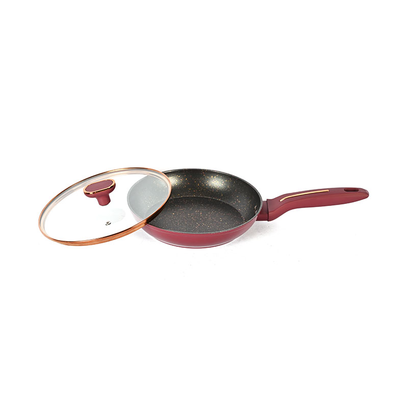 Telamon Burgundy Cookware Set with Golden Edge Accessories