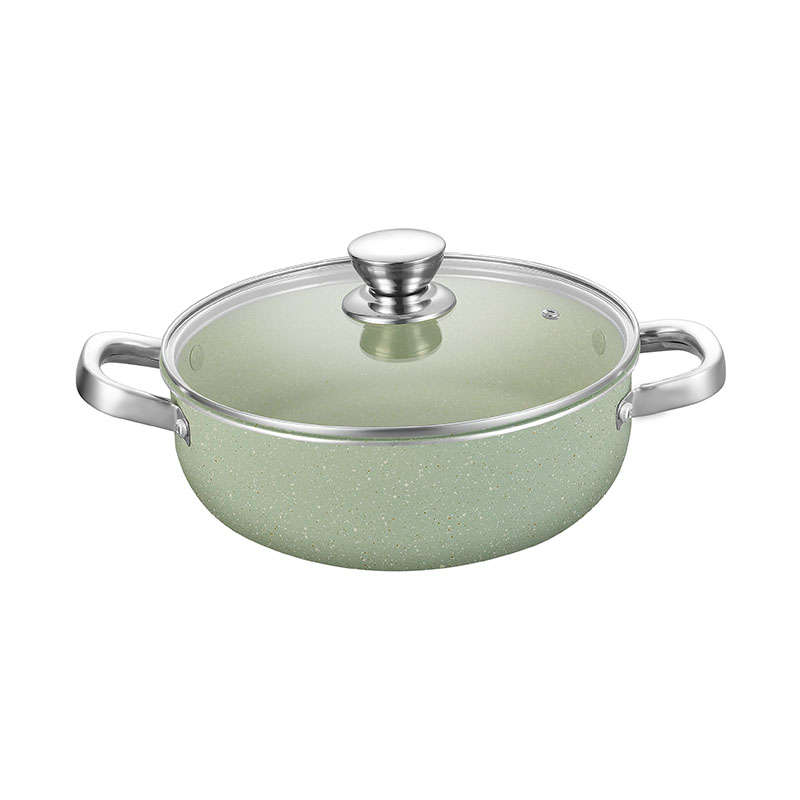 White Round Cooking Pans Pressed Cookware