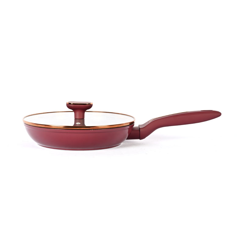 Telamon Burgundy Cookware Set with Golden Edge Accessories