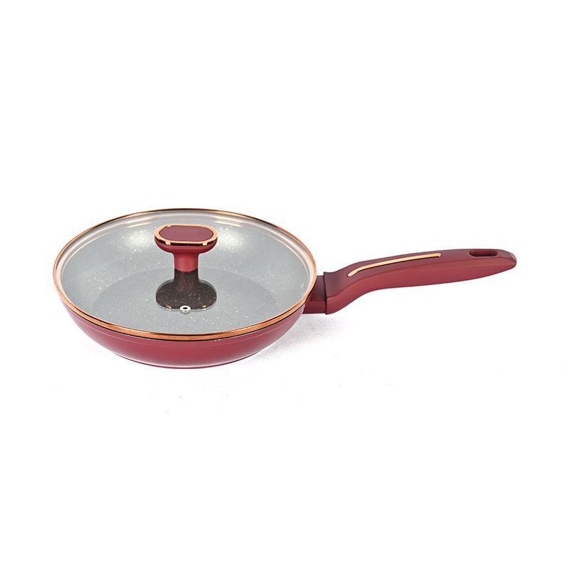 Telamon Burgundy Cookware Set with Golden Edge Accessories