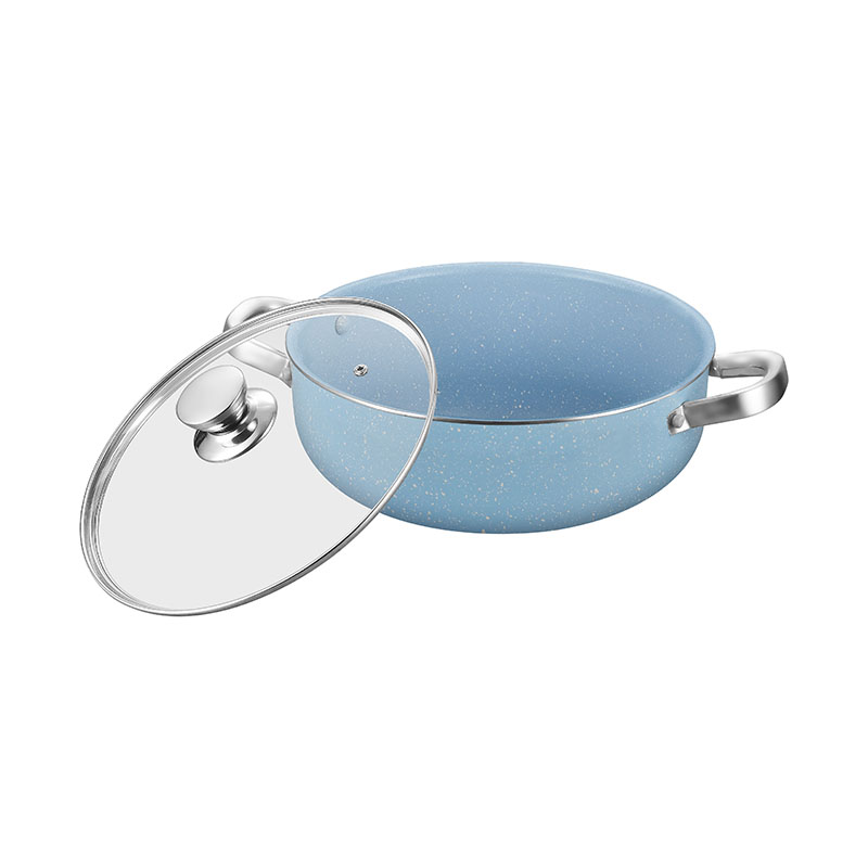 White Round Cooking Pans Pressed Cookware