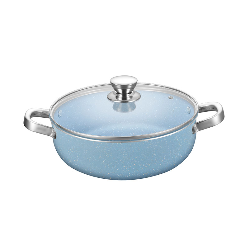 White Round Cooking Pans Pressed Cookware