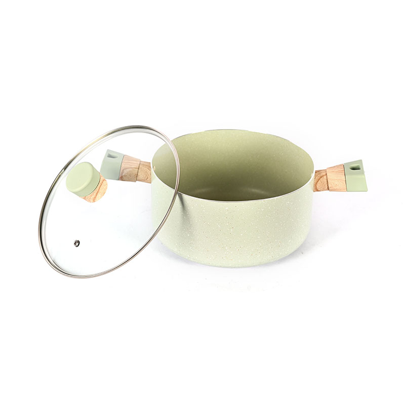 Telamon New Arrival Jade Marble Pressed Cookware Set