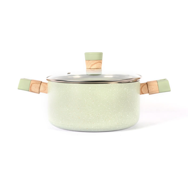 Telamon New Arrival Jade Marble Pressed Cookware Set