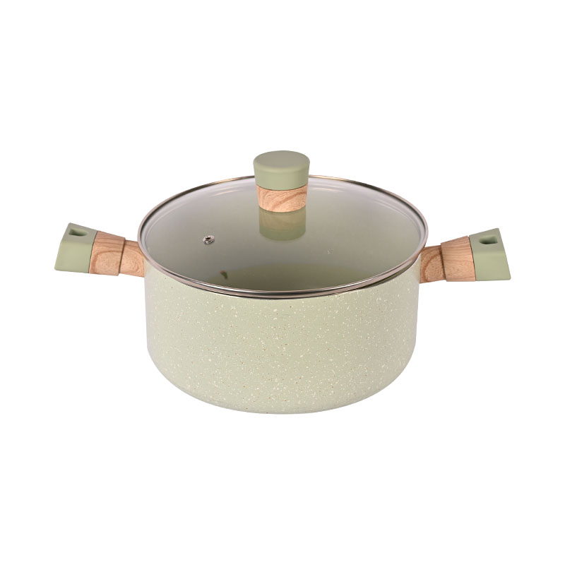 Telamon New Arrival Jade Marble Pressed Cookware Set