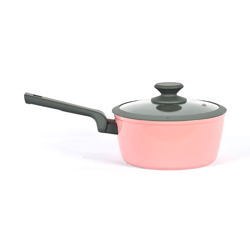 Telamon Pink & Grey Chic Ceramic Coating Forged Cookware Set