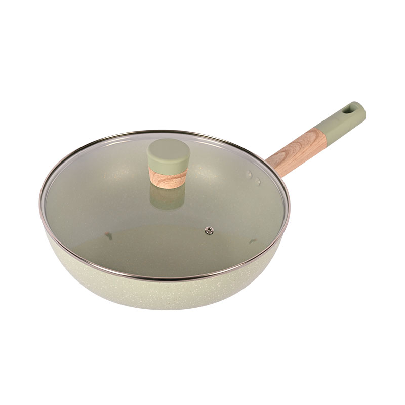 Telamon New Arrival Jade Marble Pressed Cookware Set