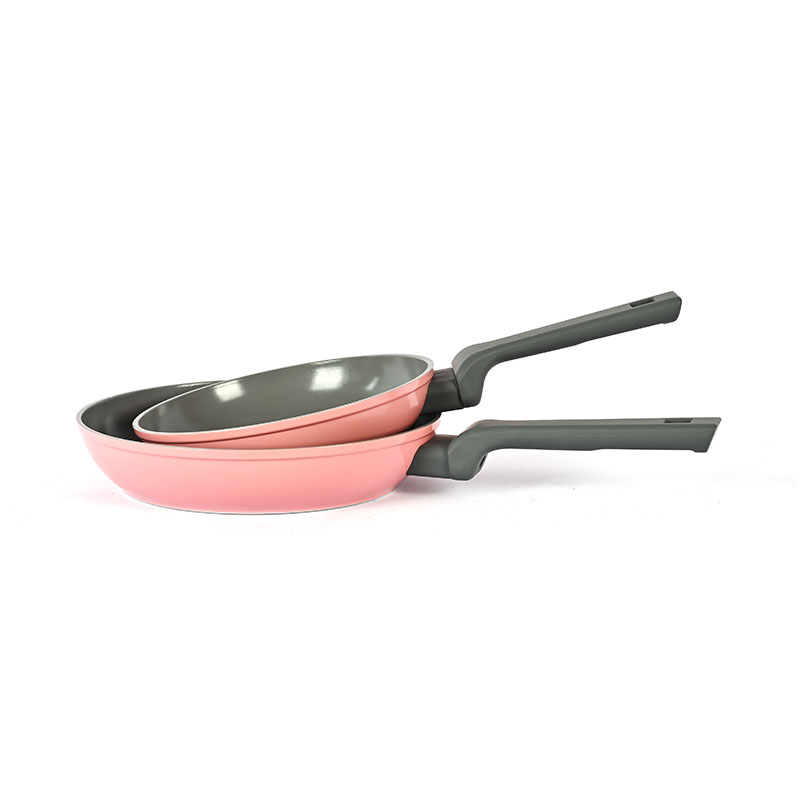 Telamon Pink & Grey Chic Ceramic Coating Forged Cookware Set