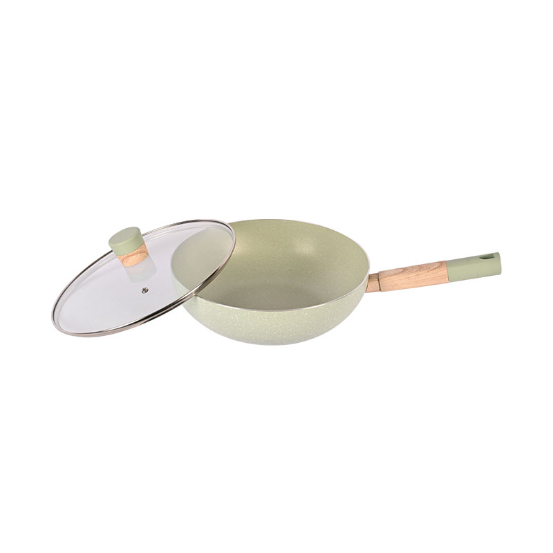 Telamon New Arrival Jade Marble Pressed Cookware Set