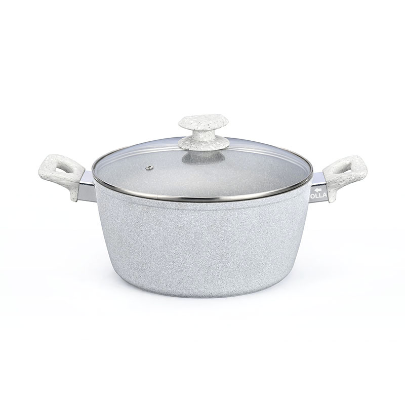 Telamon White Granite Forged Cookware Set