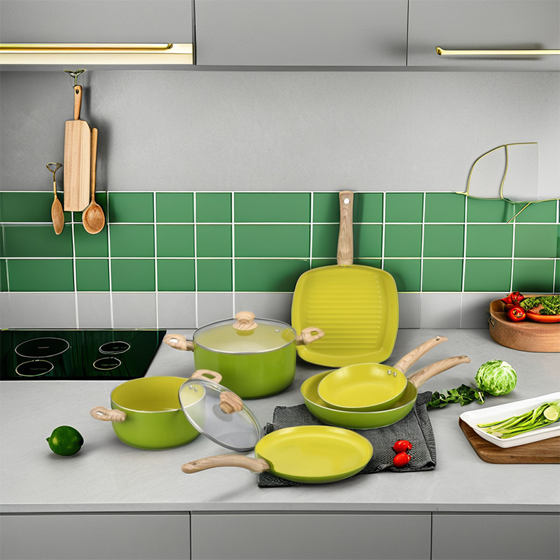 Telamon New Olive-Green Non-stick Cookware Set