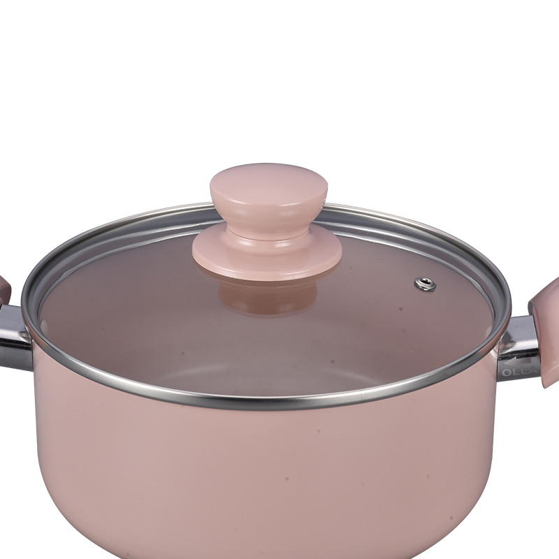 Telamon Pink Ceramic Coating Cookware Set