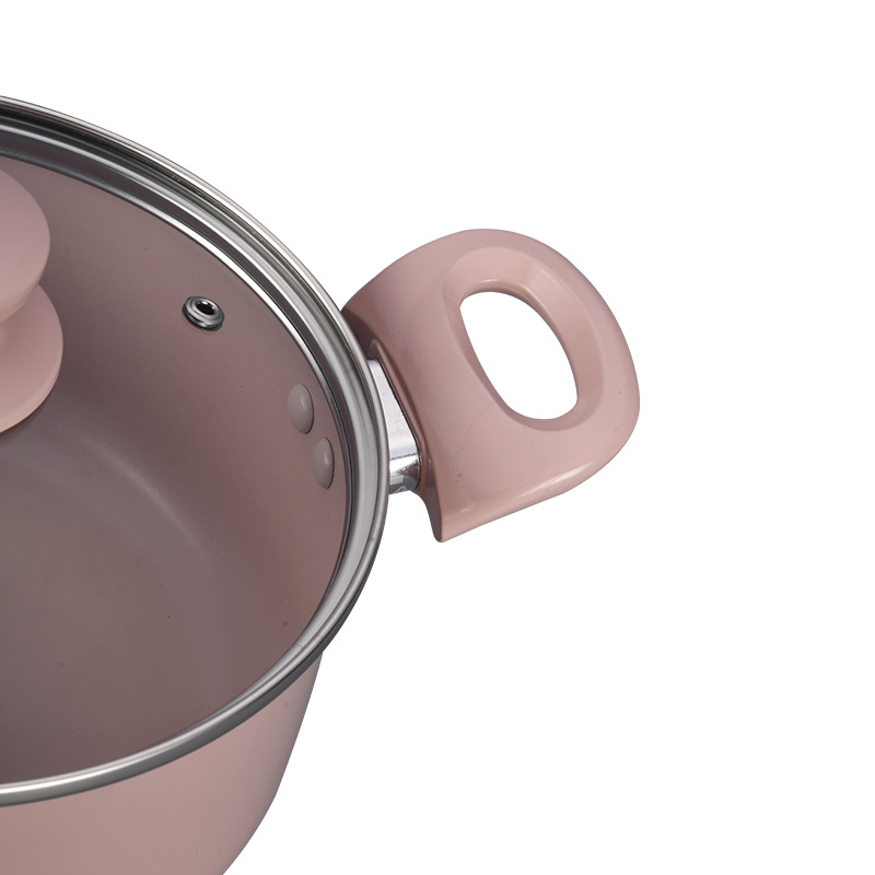 Telamon Pink Ceramic Coating Cookware Set
