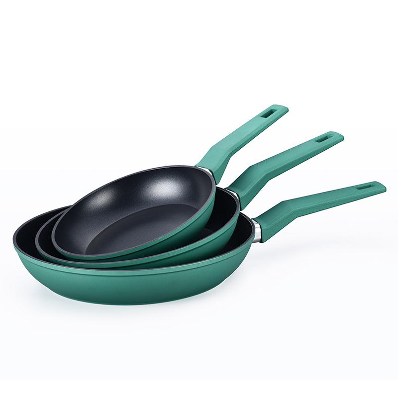 Telamon Agate Green 3-Pieces Forged Fring Pan Set
