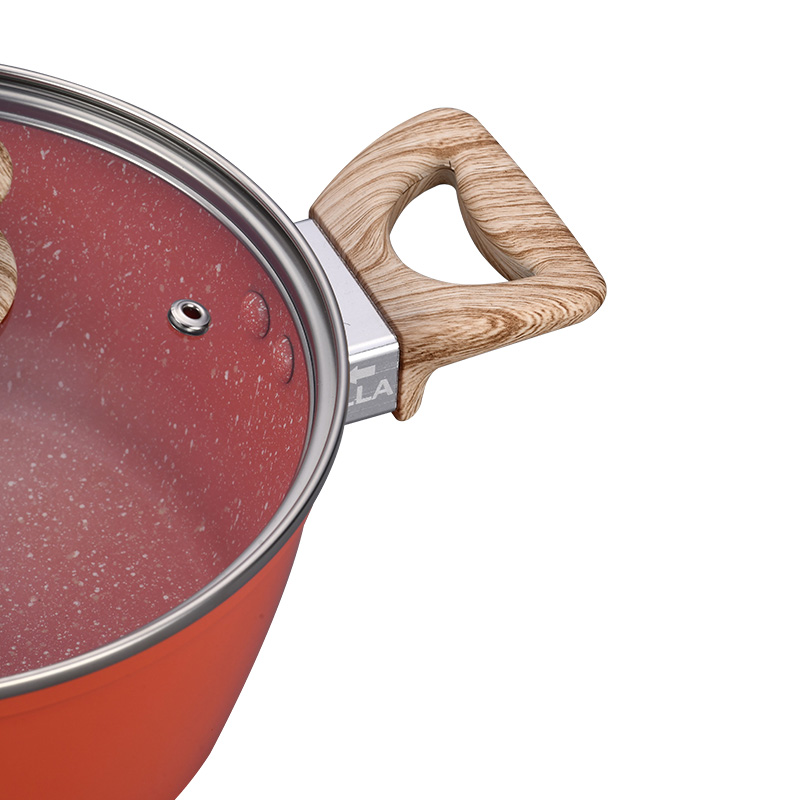 Telamon Tangerine Marble Coating Cookware Set