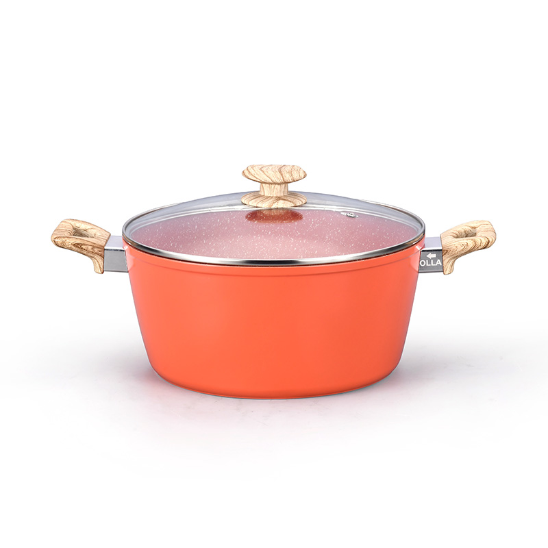 Telamon Tangerine Marble Coating Cookware Set