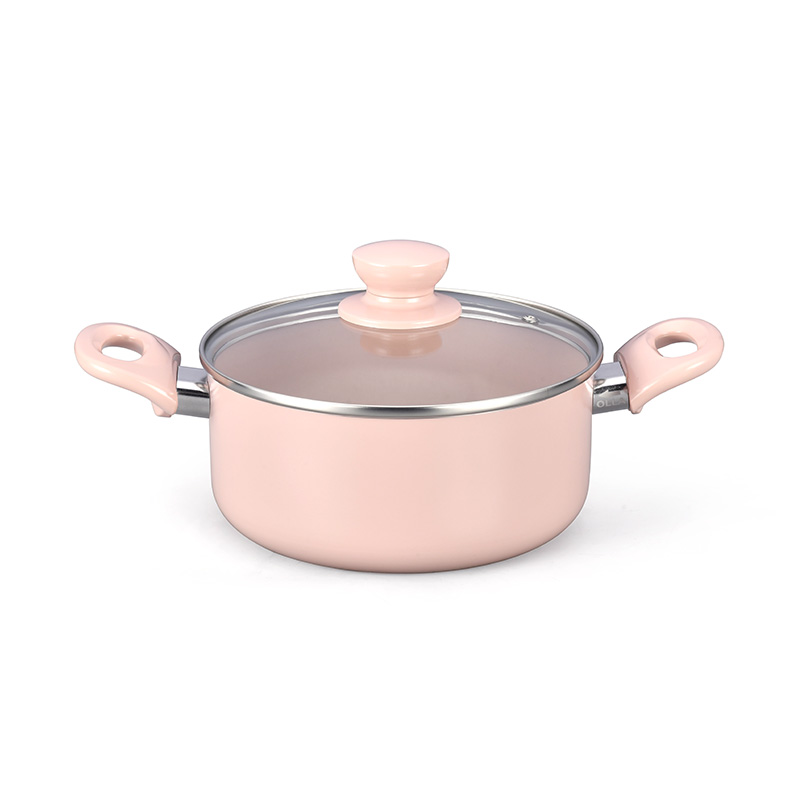 Telamon Pink Ceramic Coating Cookware Set